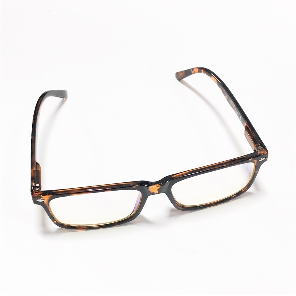 Rectangular Tortoiseshell Blue Light Glasses - Picture 2 of 5
